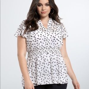 Torrid chiffon butterfly top